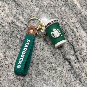 Starbucks Green Cup and Strap Keychain